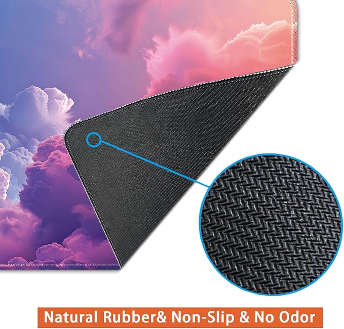 Keyboard Mat, Large Mouse Pad, Colorful Clouds - Image 5