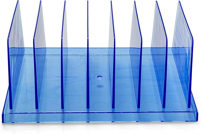 Officemate Blue Glacier Standard Sorter, 7 Compartments, Transparent Blue - Image 5