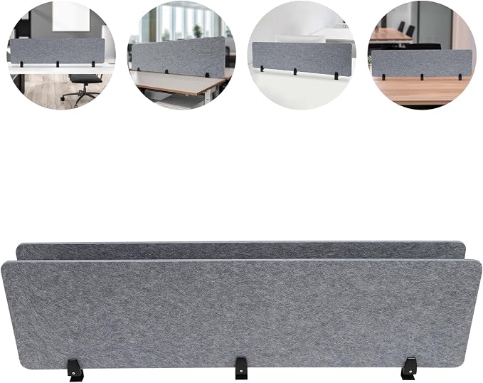 Clamp-On Acoustic Desk Divider, Desktop Privacy Panel, Sound Absorbing - Image 8