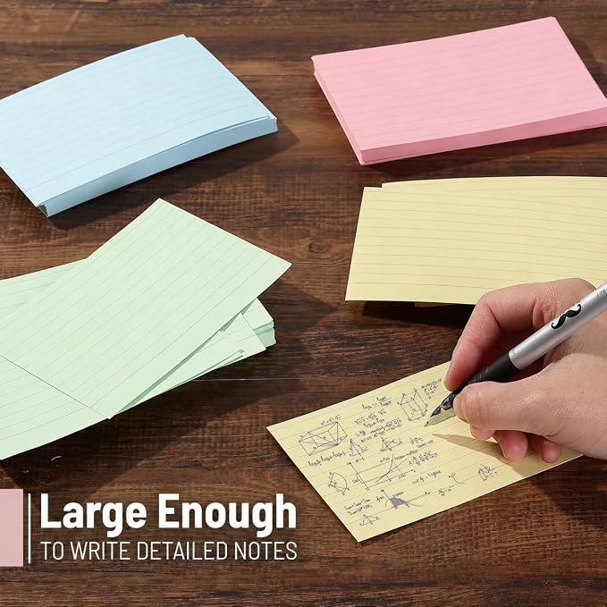 Mr. Pen- Pastel 3" x 5", 180 Lined Index Cards, Note Cards, Flash Cards | Study - Image 3