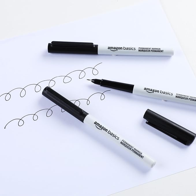 Amazon Basics Ultra Fine Point Permanent Markers - Image 6