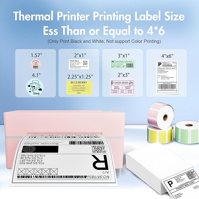Thermal Shipping Label Printer 4x6 Bluetooth Label Maker - Image 3