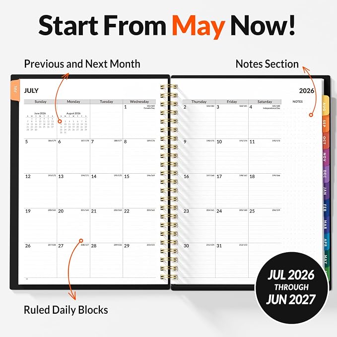 SUNEE 2026-2027 Appointment Book, Quarter-Hourly, Weekly & Monthly - Image 3