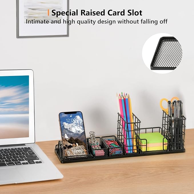 Topwey Pen Holder for Desk, Rotating Pencil Holder, Cup Holder for Desk Office - Image 5
