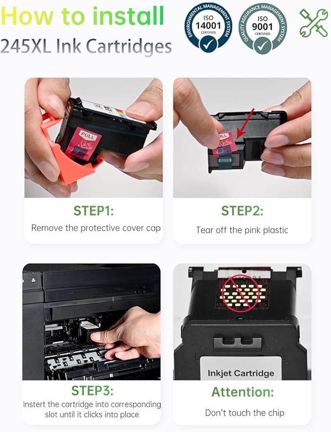 LEMERO 245XL Ink Cartridge Replacement for Canon 245XL Black Ink PG-245 245 XL Black Ink Cartridge Work with Canon Pixma MG2522 MG2500 MG2520 MX490 MX492 TR4520 TR4500 TS3322 TS202 Printer Ink (2Pack)-DeskLoop Office