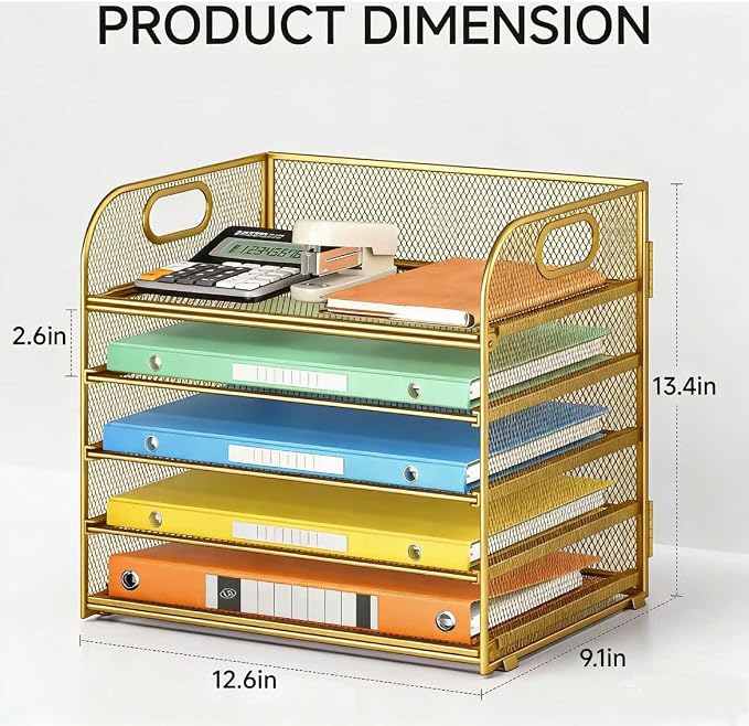 Lavatino Desk Paper Organizer Trays, Letter Holder Organizer - Image 4