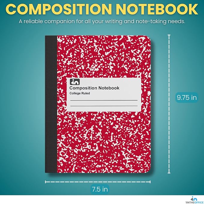 1InTheOffice Composition Notebooks College Ruled, Composition Book, College - Image 3