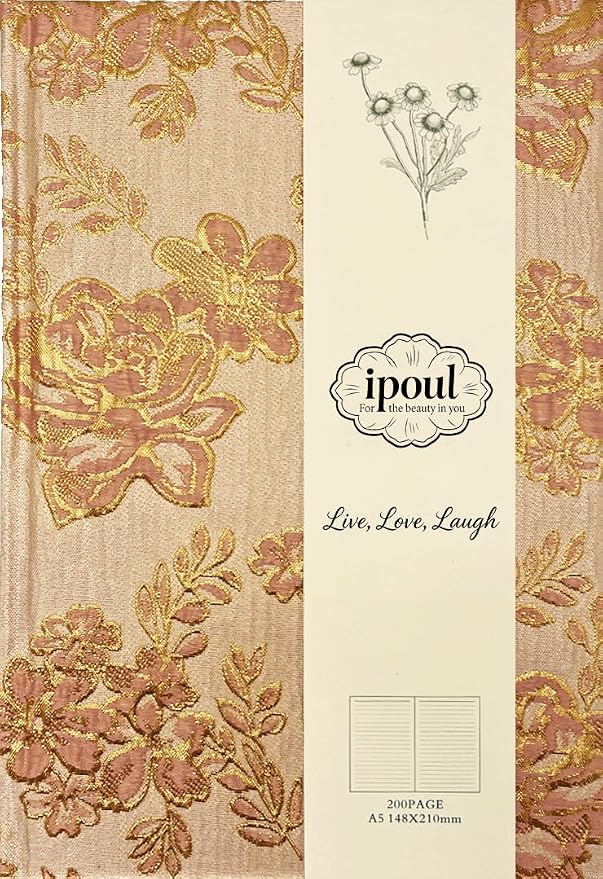 Hardcover Journal, Flower Notebook, Lined Pages, Beautiful Journal by ipoul