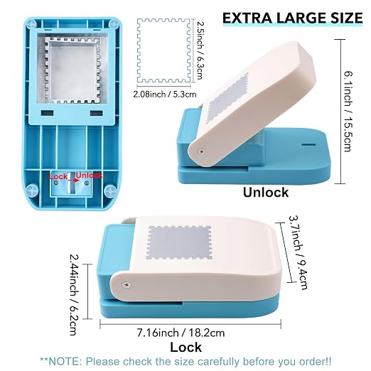 Large Stamp Punch, 2.5x2.1inch Extra Large Postage Stamps Punch, Stamps Maker - Image 2