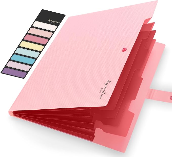 Sooez Accordion File Organizer, Letter Size Expanding File Folder by Sooez