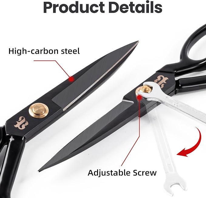 Fabric Scissors, Heavy Duty 8 inch Sewing Scissors - Image 5