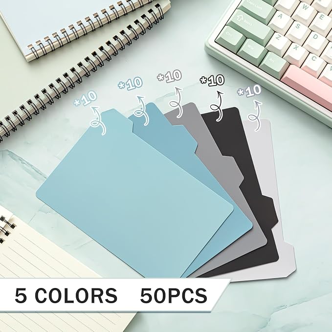 Harloon 50 Pack 4 x 6 Inch Index Card Dividers - Image 3