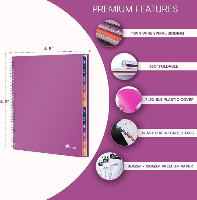 Ensight 2026 Appointment Book and Planner 6.5" x 8.5" Large Hourly Weekly Daily - Image 5