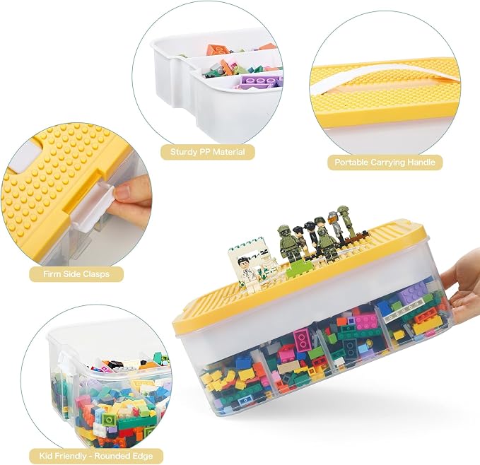 Douorgan Toy Storage Organizer for Lego Stackable Organizer Bins - Image 4
