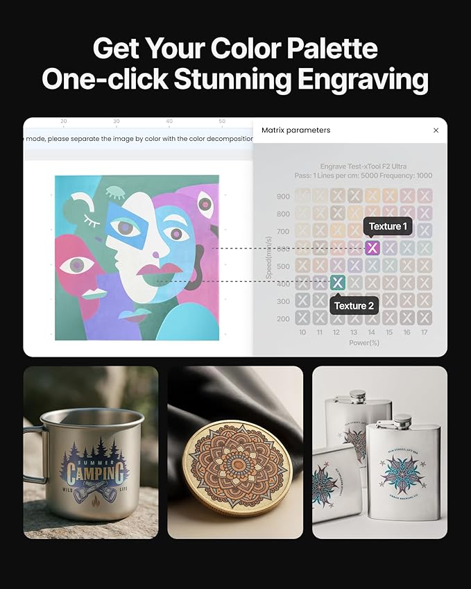 xTool F2 Ultra Single 60W MOPA Fiber Laser Engraver, 100+ Color Metal Engraving, Dual 48MP Cameras, Auto Streamline, 15,000mm/s Ultra-Fast, AI Powered 3D Laser Engraving Machine-DeskLoop Office