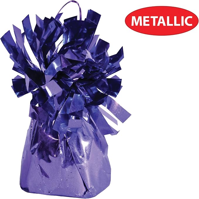 Beistle Metallic Wrapped Balloon Weight – 12 Pack, Lavender Purple Balloon - Image 3