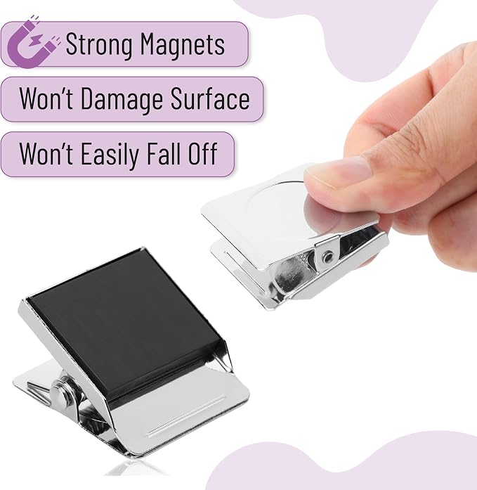 Mr. Pen- Magnetic Clips, 8 Pack, 1.2 Inch, Metal Clips | Refrigerator Magnets - Image 4