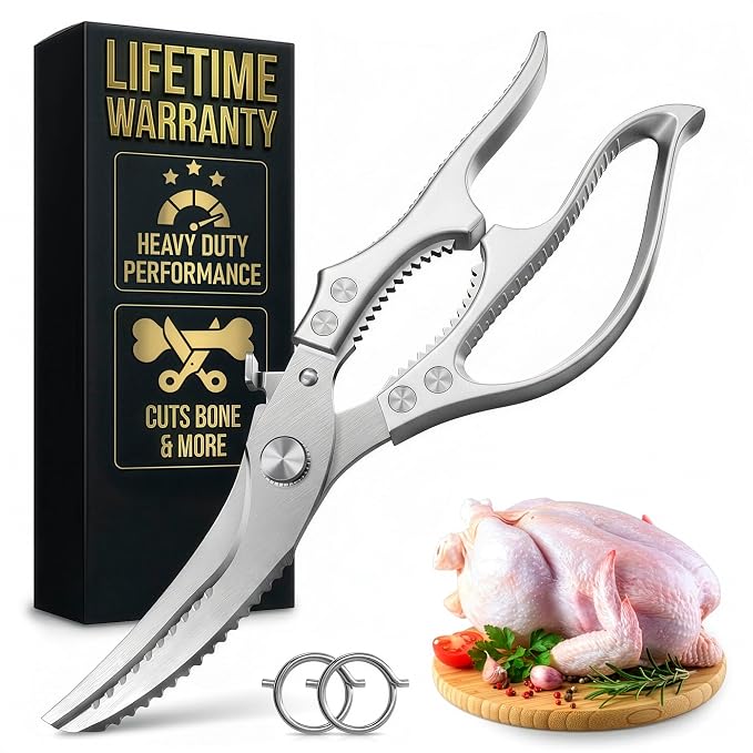 Premium Stainless Steel Poultry Shears – Heavy Duty Kitchen Shears by LIBERHAUS