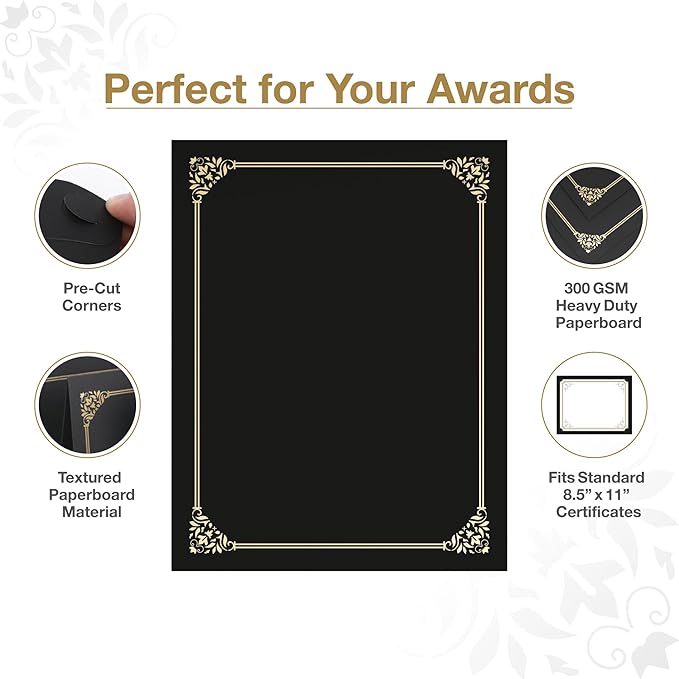 Black Certificate Holders 8.5 x 11, Documents and Diplomas - Image 3
