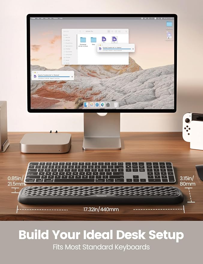 Vaydeer Keyboard Wrist Rest, Large Wrist Support Pad, Memory Foam Hand Rest - Image 7