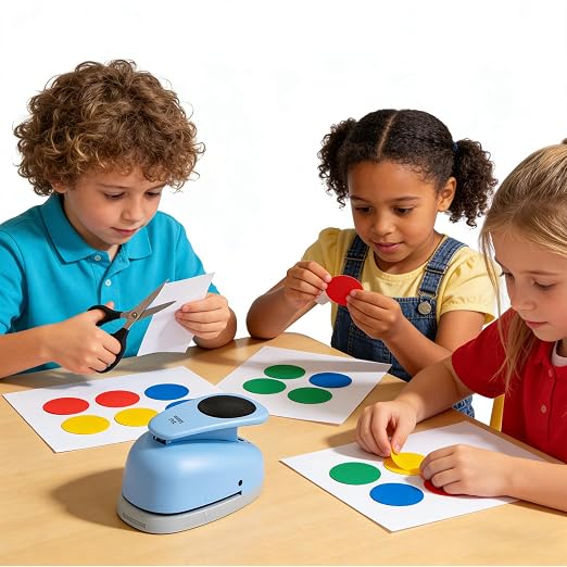 3‑Pcs Round Hole Paper Punch Set, Cutting Diameter 3/4‑inch, 2‑inch. | Circle - Image 5