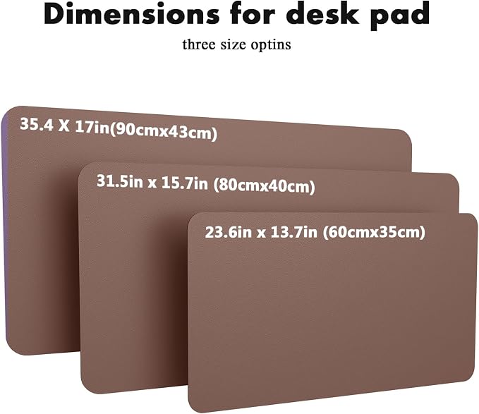 YSAGi Double-Sided Desk Pad, 23.6"x13.7"Leather Desk Mat, Eco Cork Desk Pad - Image 7