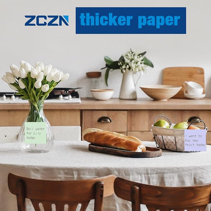 ZCZN 400 Sheets Pop-up Sticky Notes, 3 x 3 Inches, 4 Pads Bright Color - Image 6