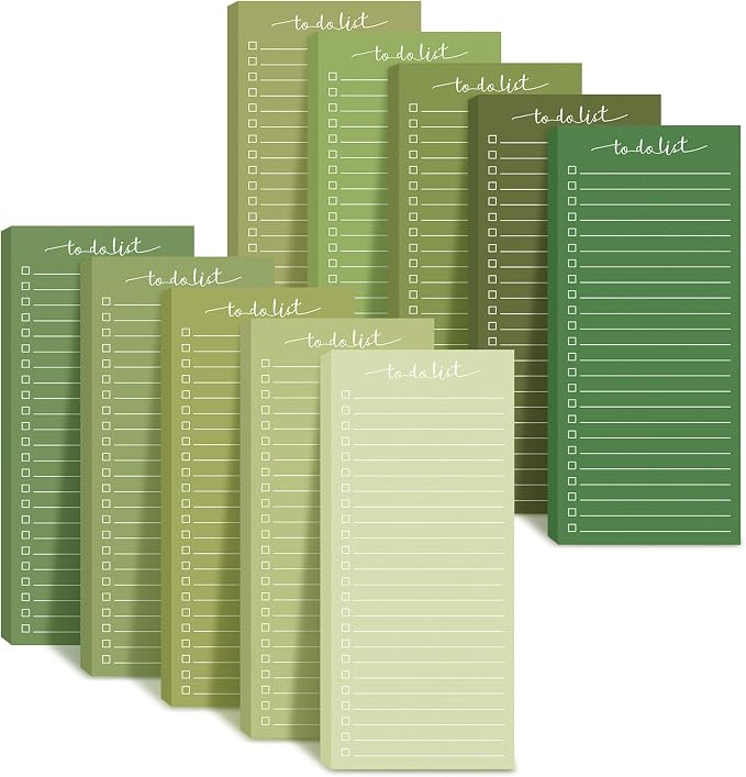 Censen 10 Pack 500 Sheets to Do List Notes Daily Checklist Notepad by Censen
