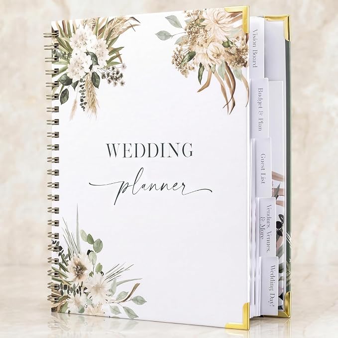 Beautiful Greenery Wedding Planner Book and Organizer by ZICOTO