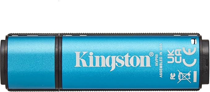 Kingston IronKey Vault Privacy 50 256GB Encrypted USB | FIPS 197 | AES-256bit | BadUSB Attack Protection | Multi-Password Options | IKVP50/256GB-DeskLoop Office
