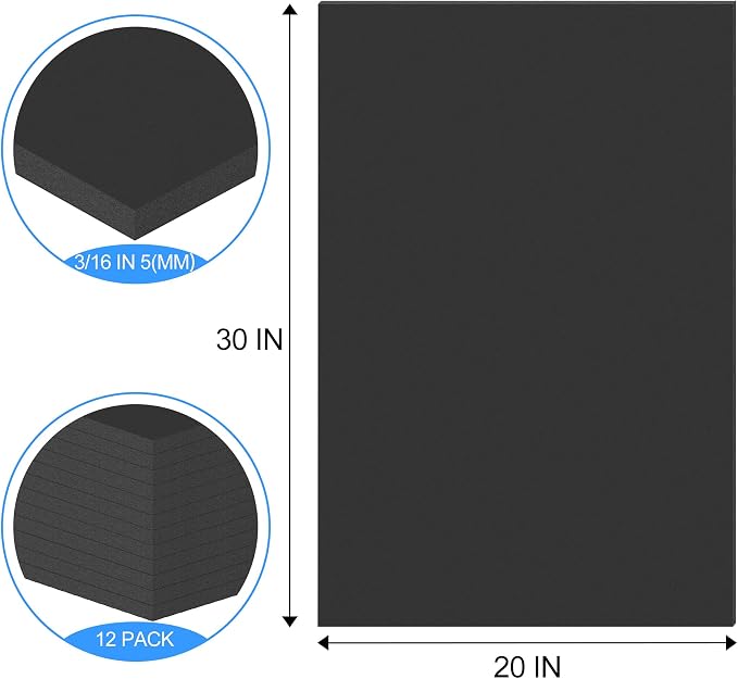 ToLanbbt 12 Pack Black Foam Board, Displaying - Image 2