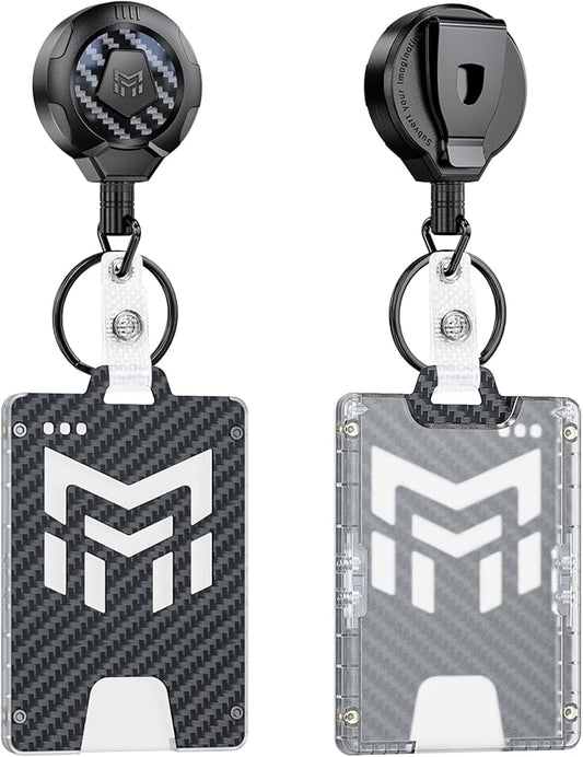 MNGARISTA Retractable Badge Holder, Heavy Duty Badge Reel Keychain by MNGARISTA