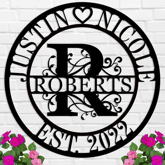 Wedding Gifts for Couples 2024 Last Name Signs for Home Personalized Metal by HRZSIGNFC