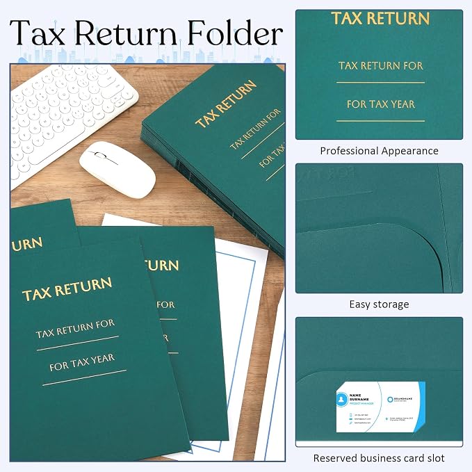 Skyygemm 50 Pcs 9 x 12 Inch Tax Return Envelopes and Tax Return Folders Set 25 - Image 4