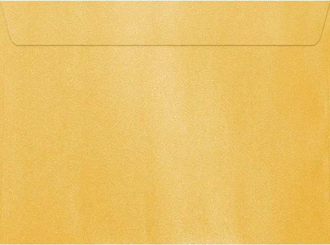 LUXPaper 9 x 12 Booklet Envelopes | Gold Metallic | 80lb. Text | 50 Qty by LUXPaper