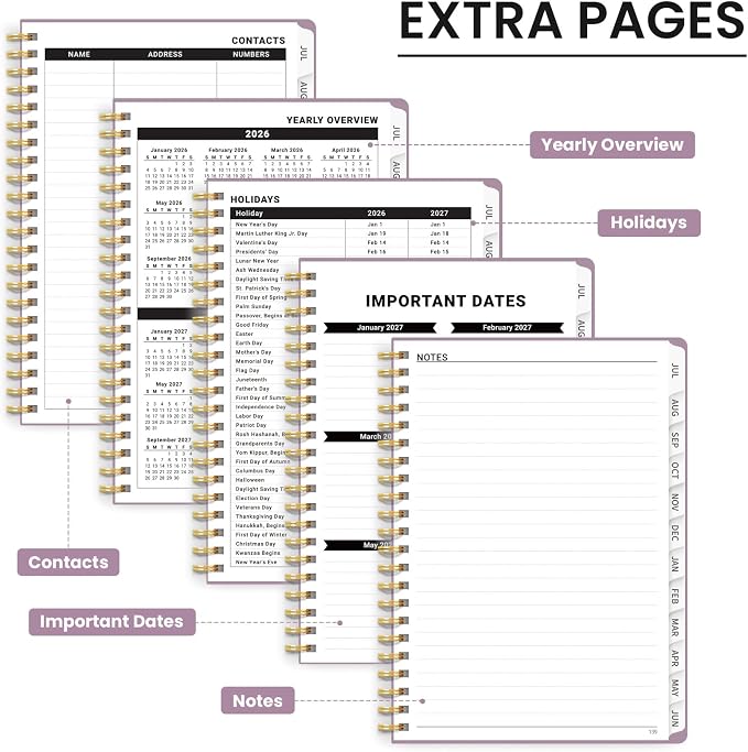 Planner 2026-2027 for Women & Men, Academic Monthly and Weekly Calendar Planner - Image 5