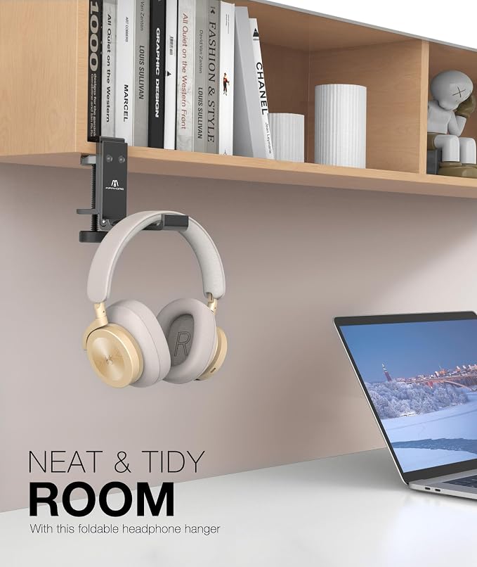 New Foldable Headphone Stand Hanger Holder Aluminum Headset Soundbar Stand - Image 3