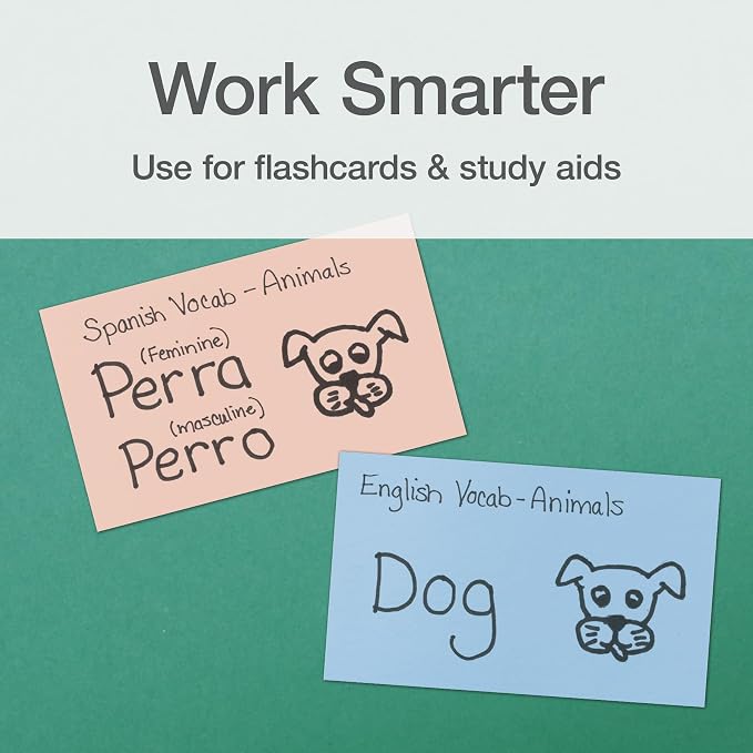 Oxford Blank Index Cards, Blank Note Cards, Flashcards - Image 4