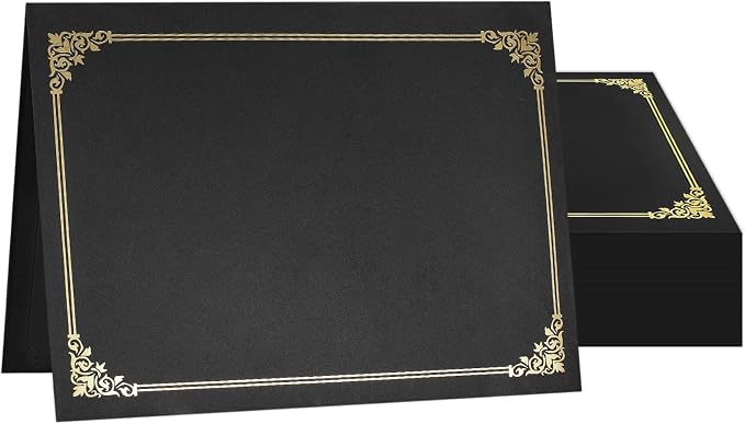 SUNEE Certificate Holders, Diploma Covers Gold Foil Border, by SUNEE