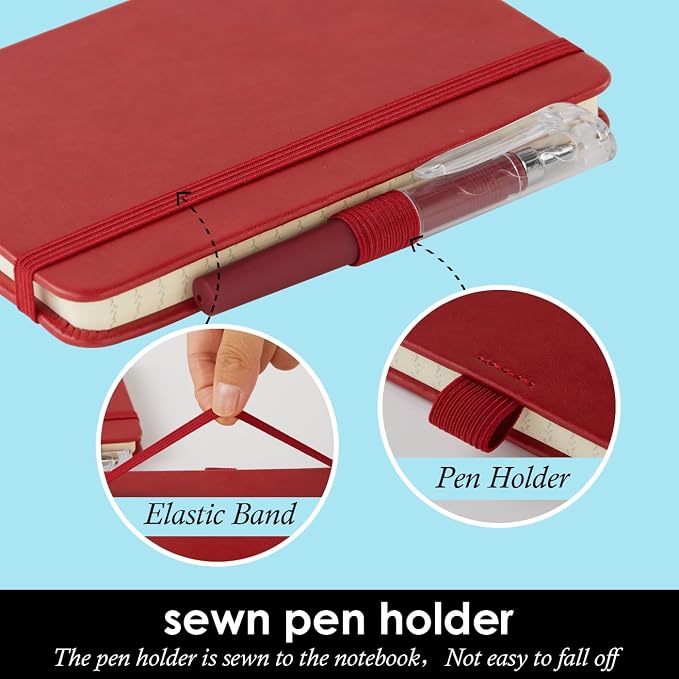 NIRMIRO Small Leather Notebook Journal Notepad - Image 2