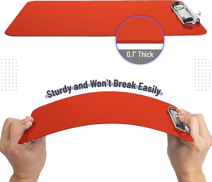 Mr. Pen- Plastic Clipboard, 12.5” x 9”, Clipboard Plastic | Low-Profile Metal - Image 4