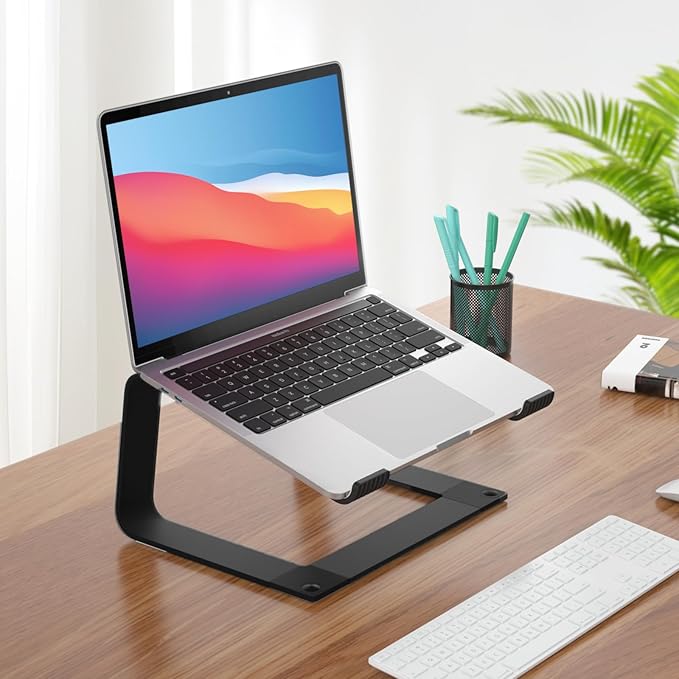 Laptop Stand for Desk Portable Computer Riser Metal Notebook Holder Printer - Image 6