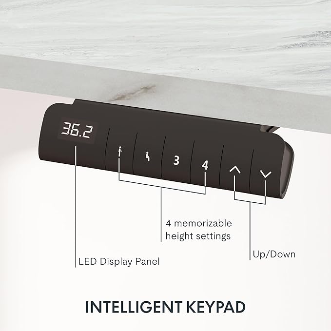 FLEXISPOT E6 Essential 3 Stages Dual Motor Electric Standing Desk 55x28 Inch Whole-Piece Board Height Adjustable Electric Sit Stand Desk（White Frame + Grey Wood Grain Desktop, 2 Packages）-DeskLoop Office