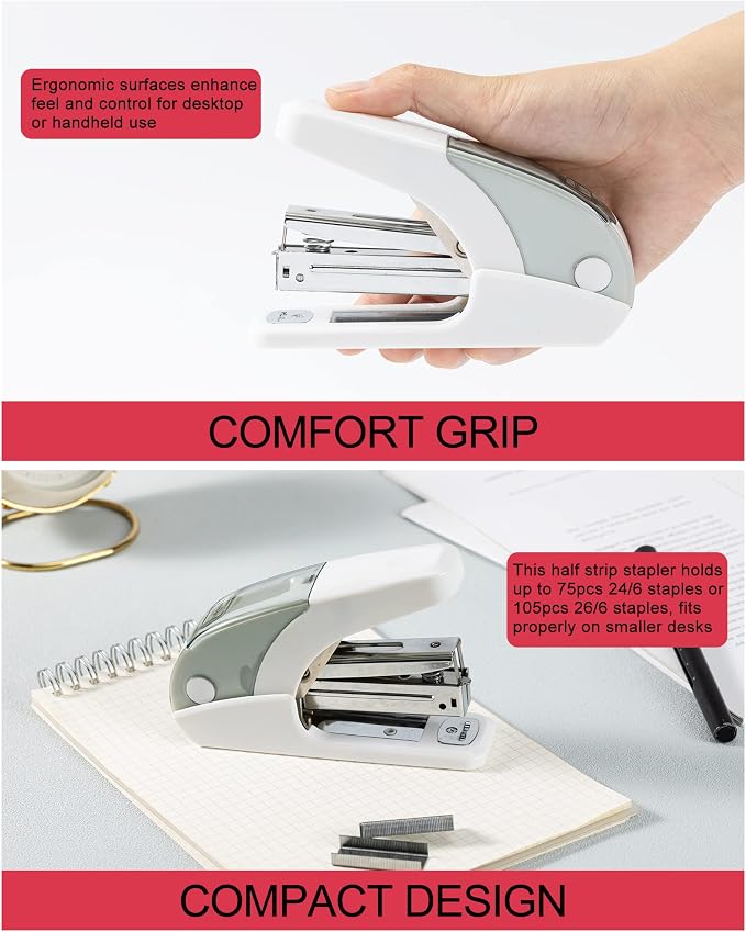 PAPERPAL Effortless Stapler Set, 20 Sheet Capacity, 000 1/4-inch staples and a - Image 5
