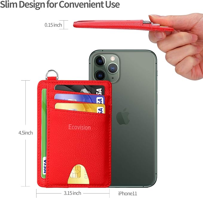 Slim Minimalist Front Pocket Wallet, RFID Blocking Credit Card Holder Wallet - Image 7