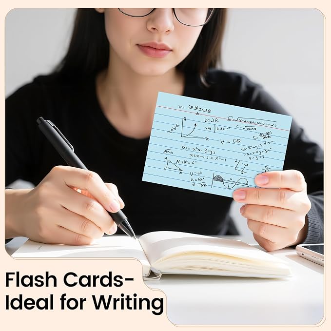 Index Cards 4x6, 200 Sheets, Ruled Color Flash Cards - Image 6