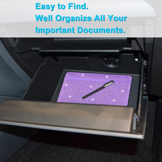 Wisdompro Car Document Holder Organiser, PU Leather Vehicle Insurance and - Image 6