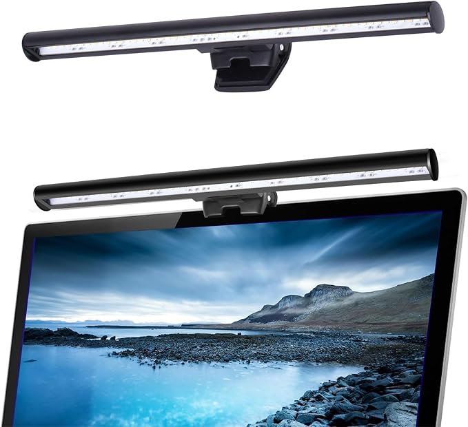 Wodgreat Laptop Monitor Lamp, LED Screen Light Bar, Adjustable Brightness & by Wodgreat
