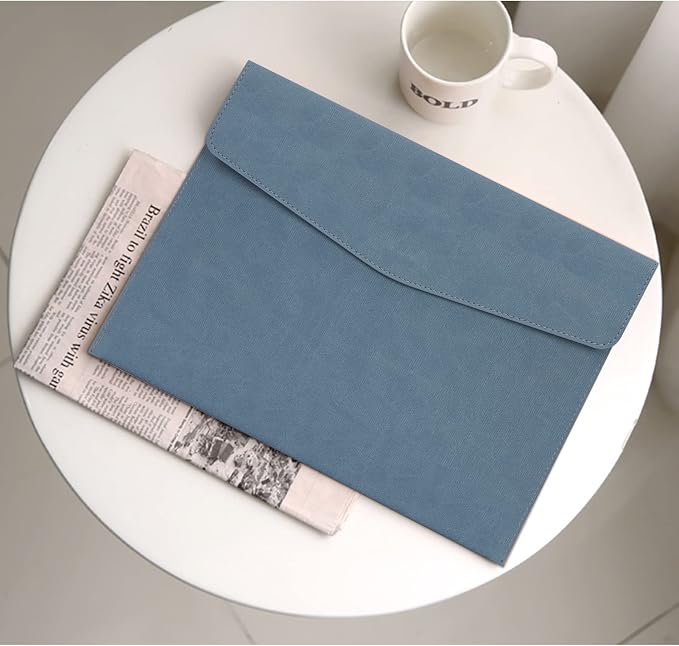 FYY File Folder, PU Leather A4 Document Holder File Organizer Filing Envelope - Image 6