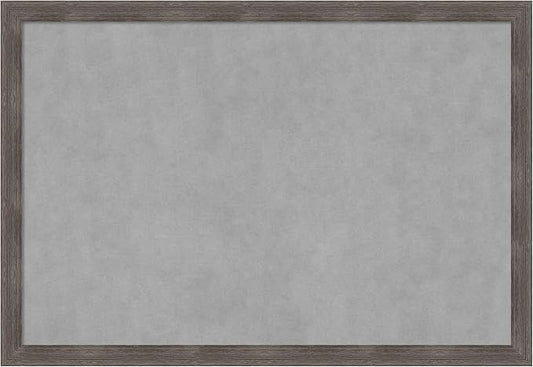 Amanti Art Grey Framed Magnetic Board 27x39 Large Vision Board by AmantiArt